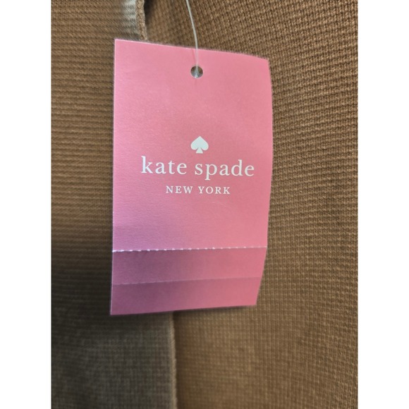 Kate Spade New York Ruffle Sweater Blazer Light Fawn OUM00124 Tan Cardigan M - Picture 4 of 6